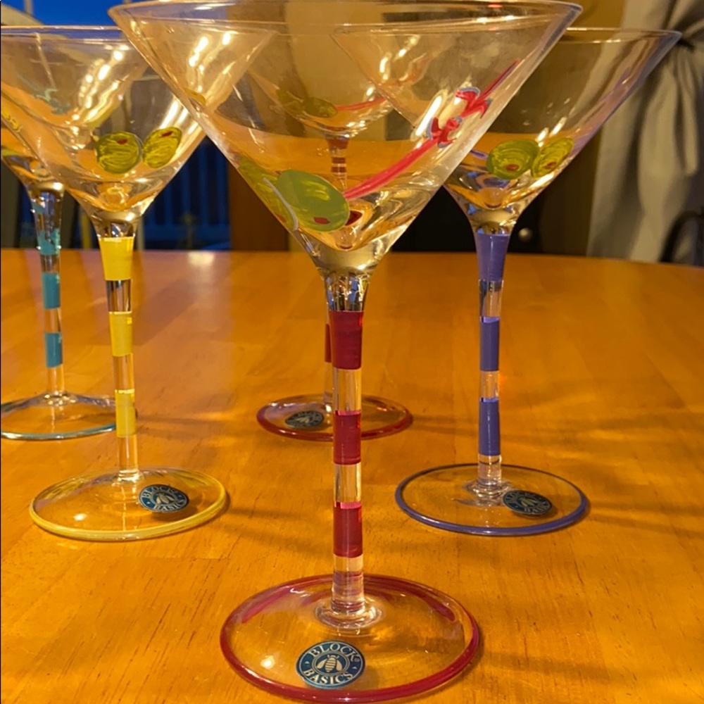 Handpainted Martini Glasses - 6
